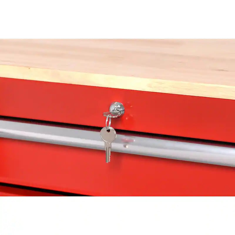 52 in. W Gloss Red Mobile Workbench Tool Chest X71737