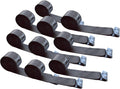 4 Pack Yellow Heavy Duty Tie-Down Winch Strap with Flat Hooks B954098