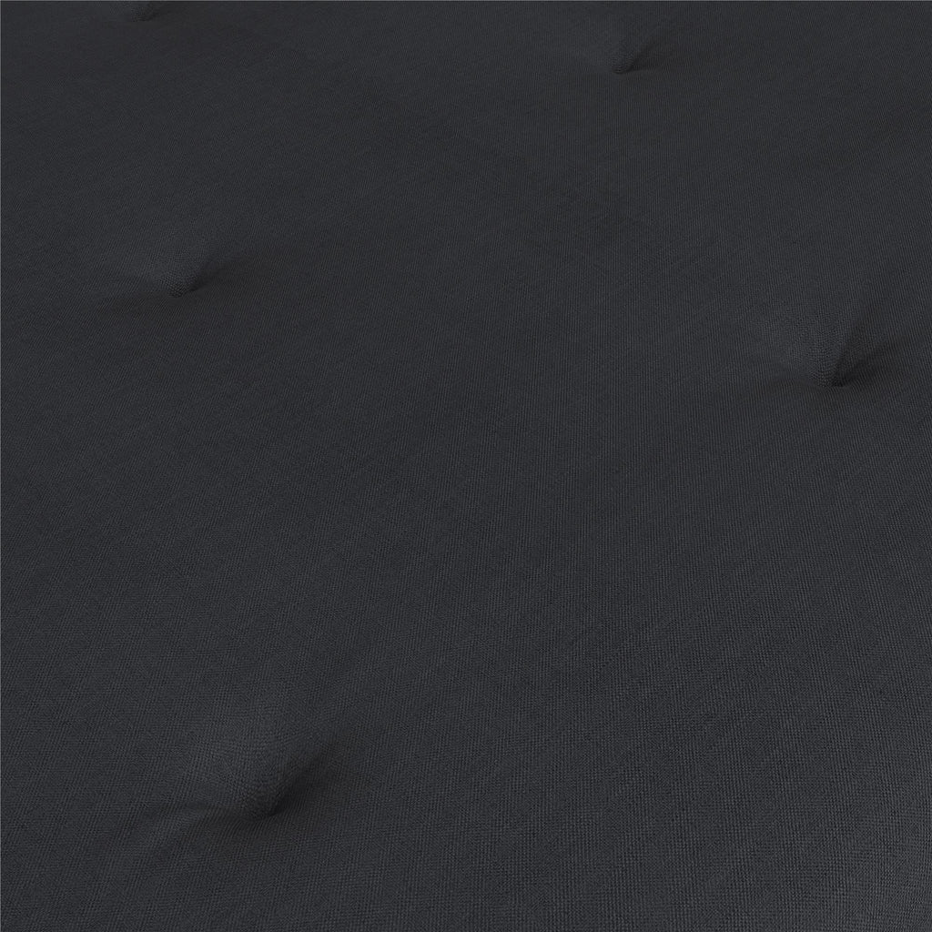 6-Inch Full Black Linen Futon Mattress O75352