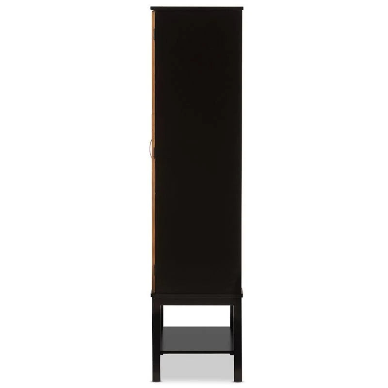 Walnut and Wenge Brown Home Bar Cabinet V3189