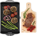 Black Electric Smokeless Indoor Grill with Non-Stick Cooking Surface A81913