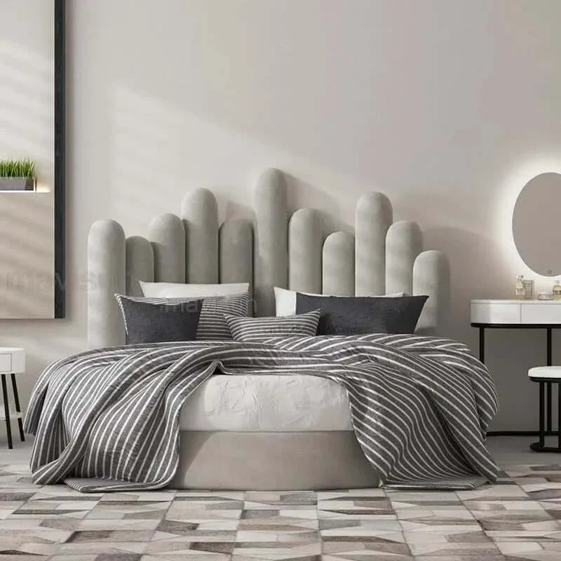 Grey Round Bed X320