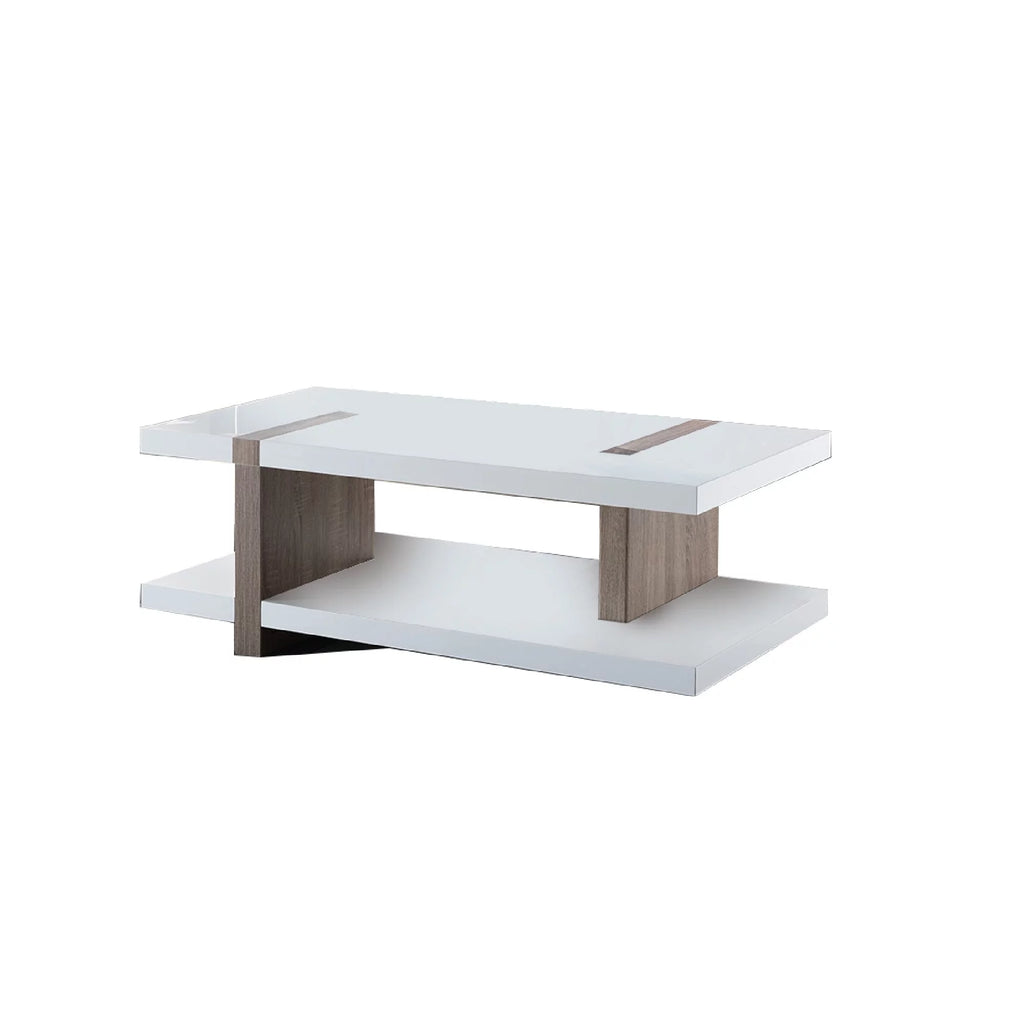 White and Brown Wooden Coffee Table V6234