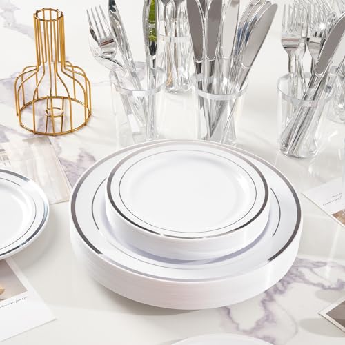 Gold Disposable Plastic Dinnerware Set of 50 G147016