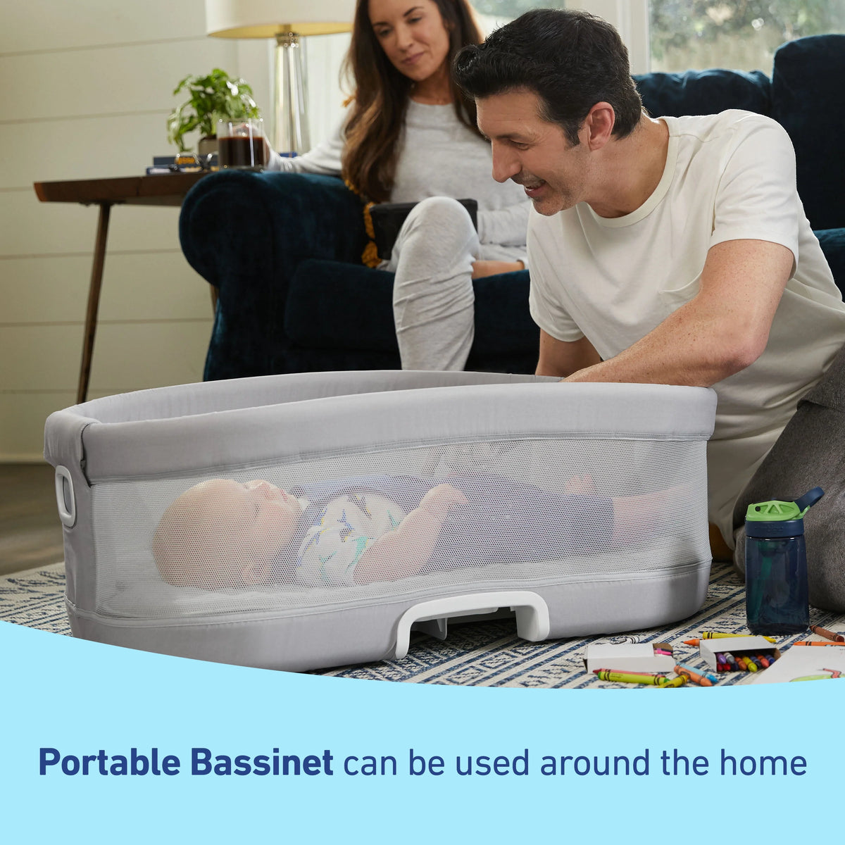 Newborn Bedside Bassinet with Calming Motion S704