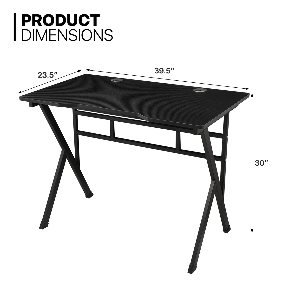 Computer Desk & Chair Set with Cable Management and Footrest V72583