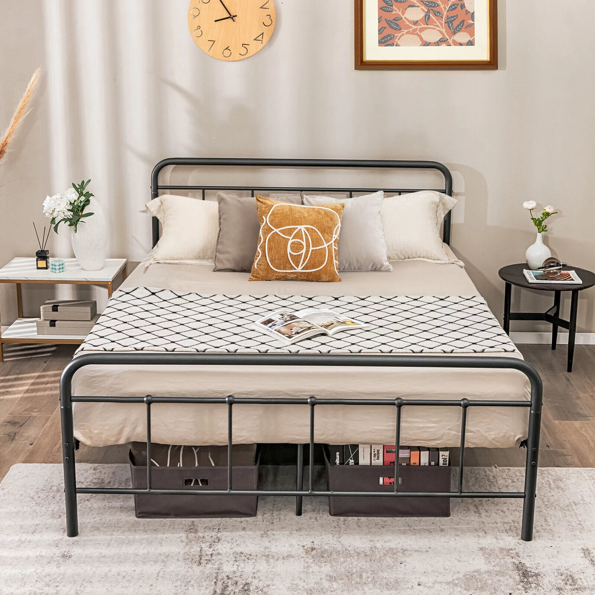 Heavy Duty Metal Platform Bed Frame Y2667