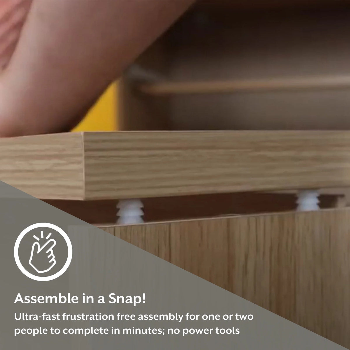 White Open Shelf Nightstand V7619