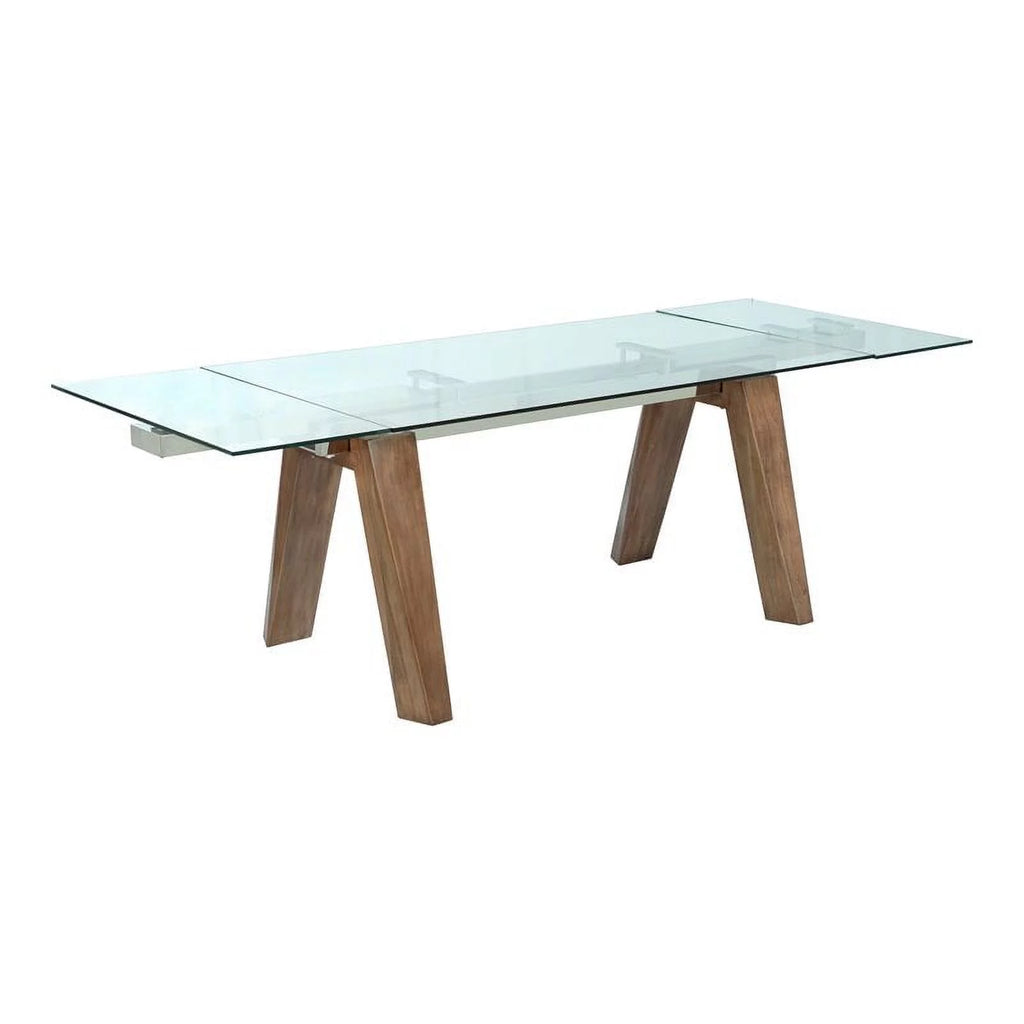 63" Steel and Glass Dining Table Y139
