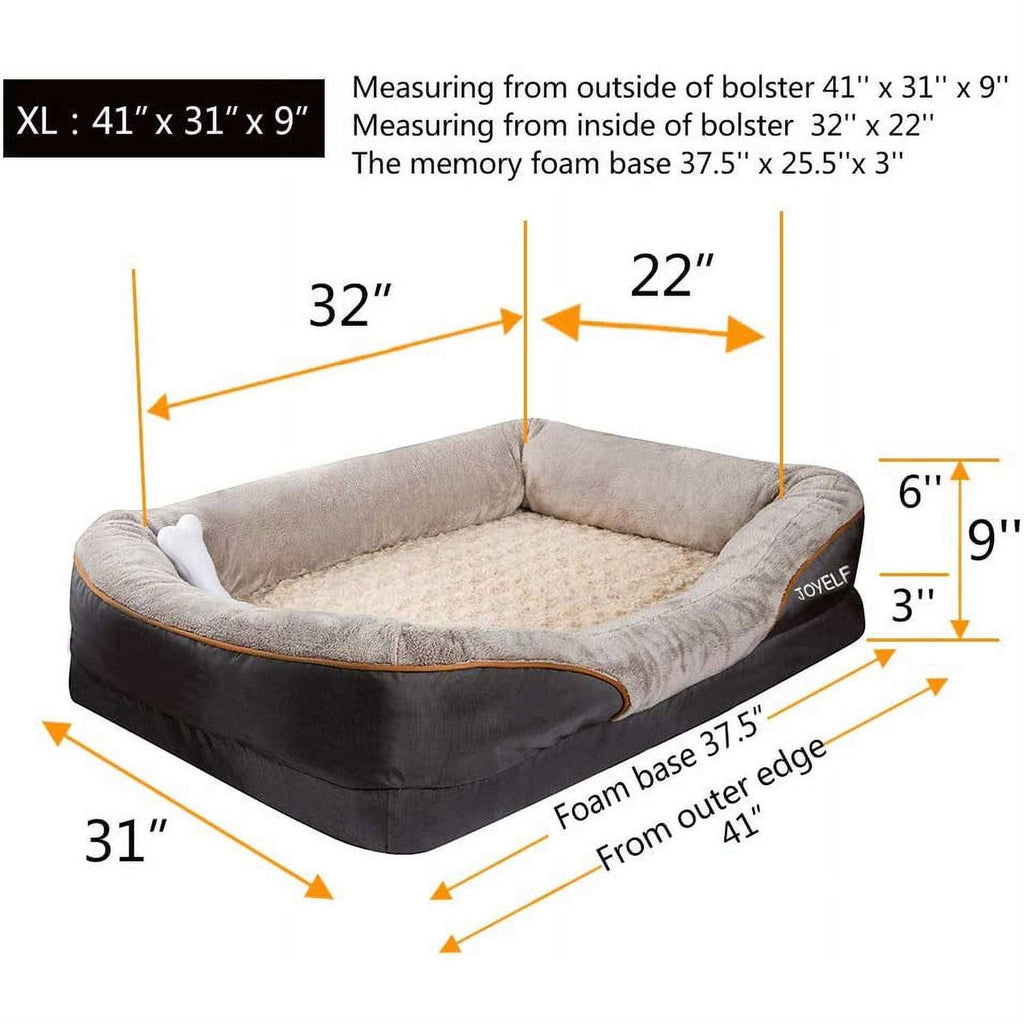 Large Memory Foam Orthopedic Dog Bed with Removable Washable Cover O26907
