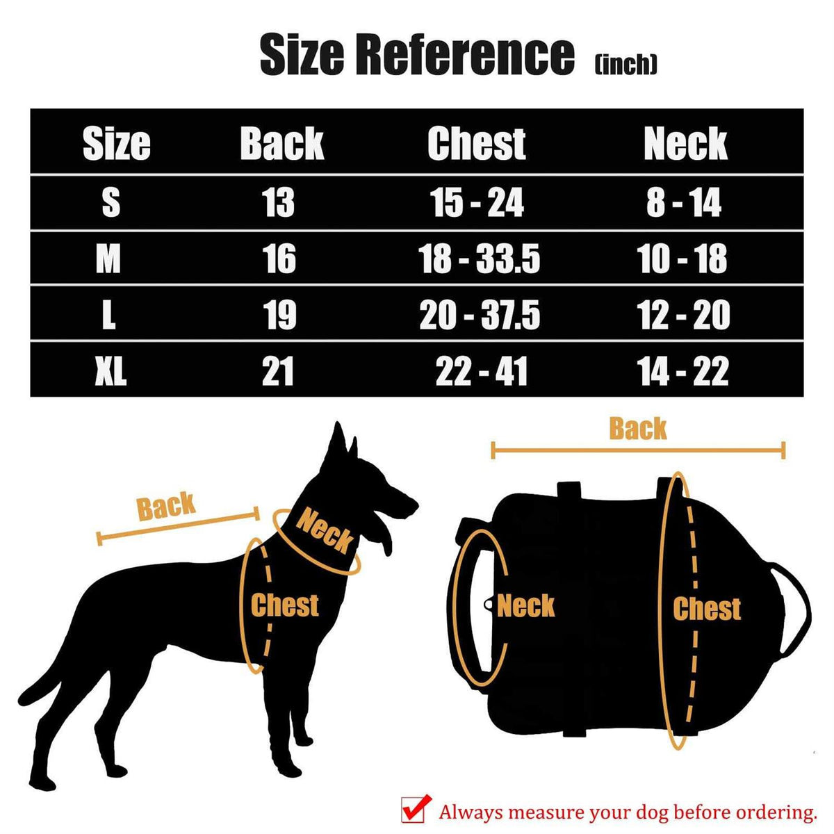 Tactical Dog Harness with Pouches P36071