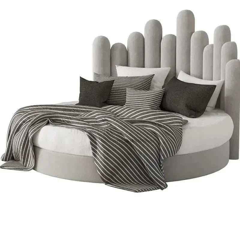Grey Round Bed X320