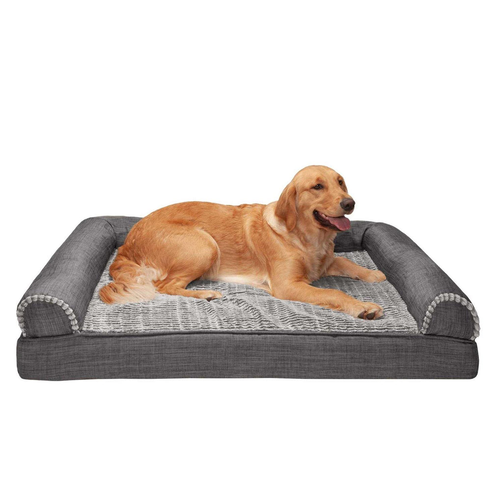 Luxe Fur & Performance Linen Sofa Bed Z89652
