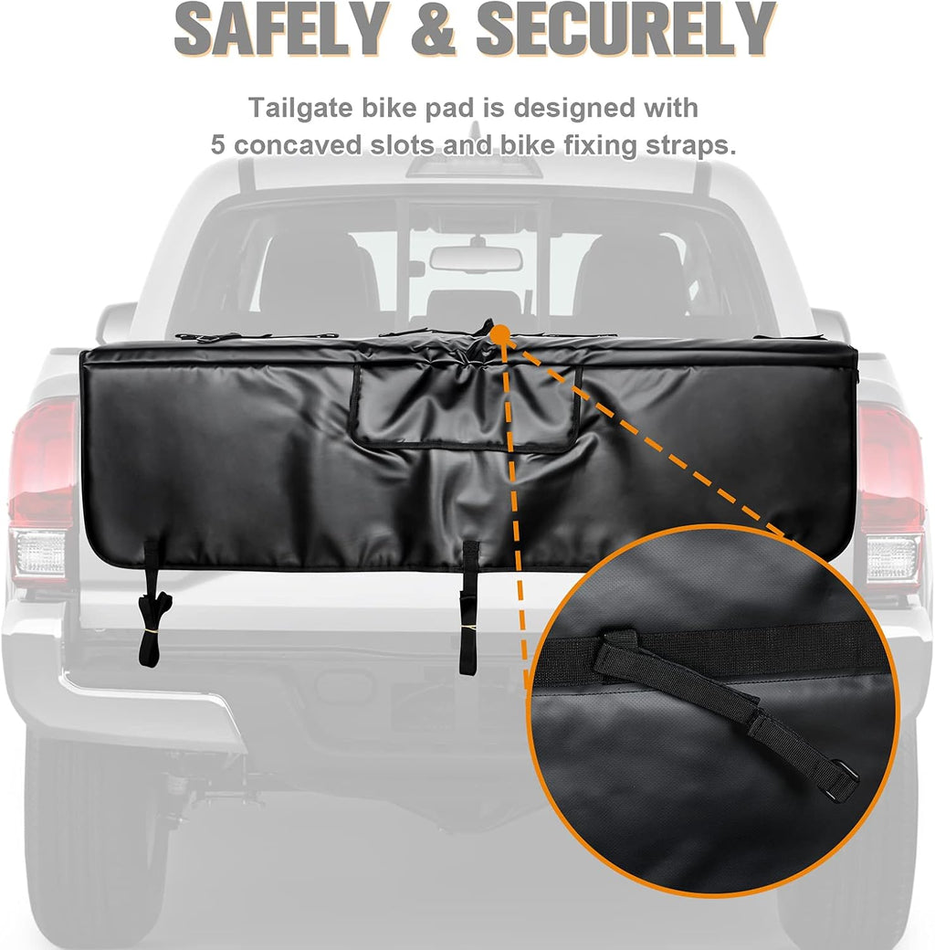 Tailgate Pad for Pickup Truck Bike Rack up to 5 Bikes Y79330
