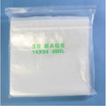 Heavy Duty Plastic Reclosable Zipper Bags, 4 mil, Pack of 100 A26663