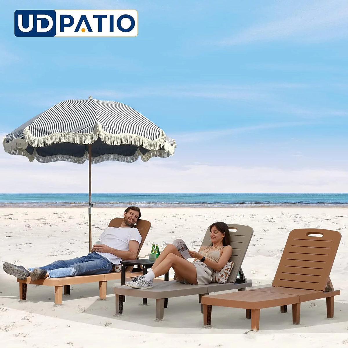 Oversized Outdoor Lounge Chair Set of 2 R976