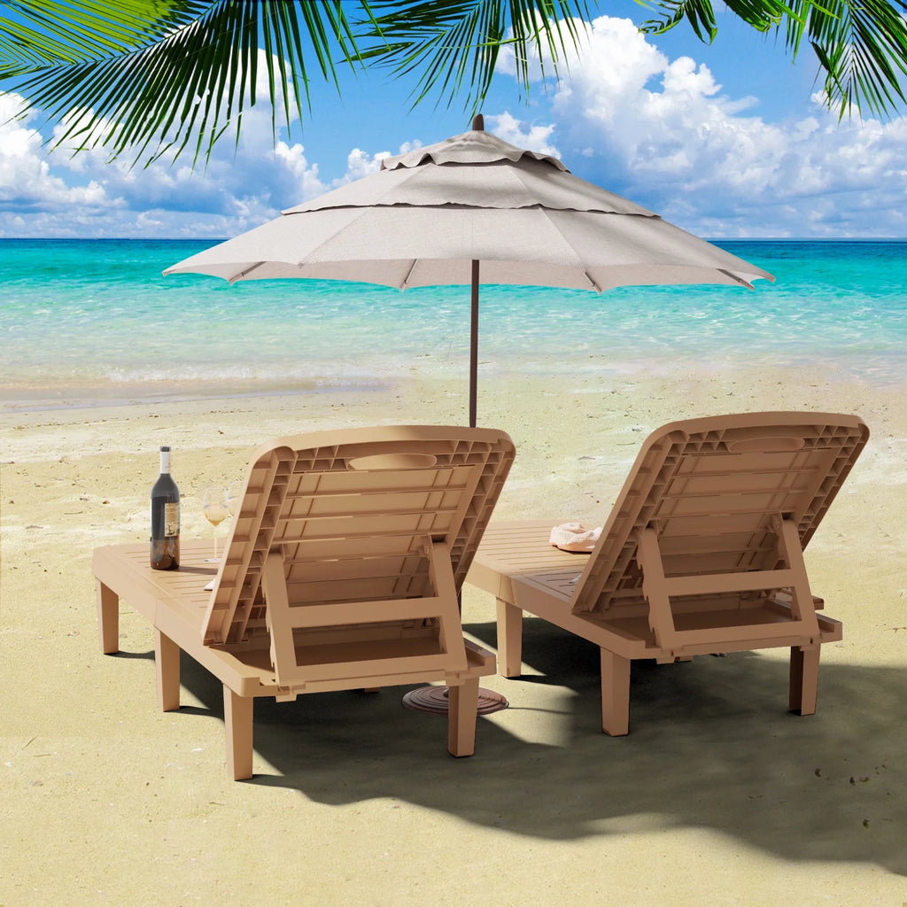 Oversized Outdoor Lounge Chair Set of 2 R976