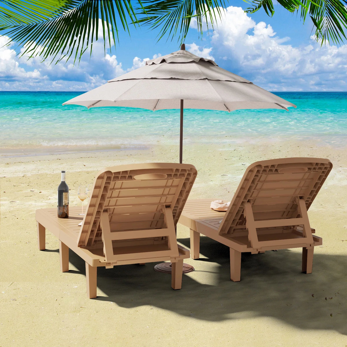 Oversized Outdoor Lounge Chair Set of 2 R976