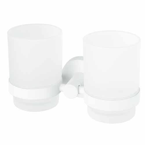 White Double Tumbler Holder J833502