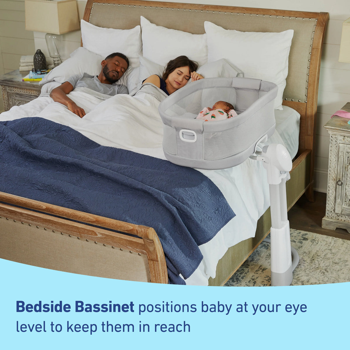 Newborn Bedside Bassinet with Calming Motion S704