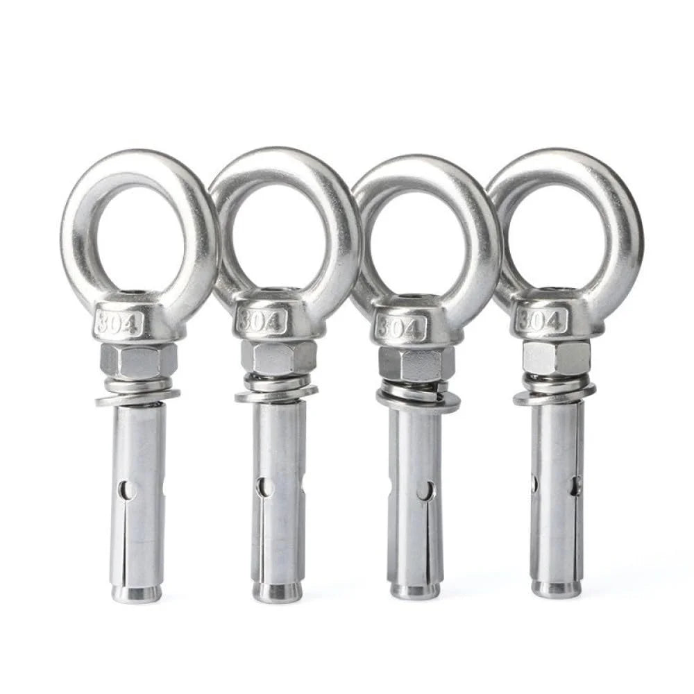 304 Stainless Steel Lifting Eye Bolt M8x90mm 2pcs Y914399