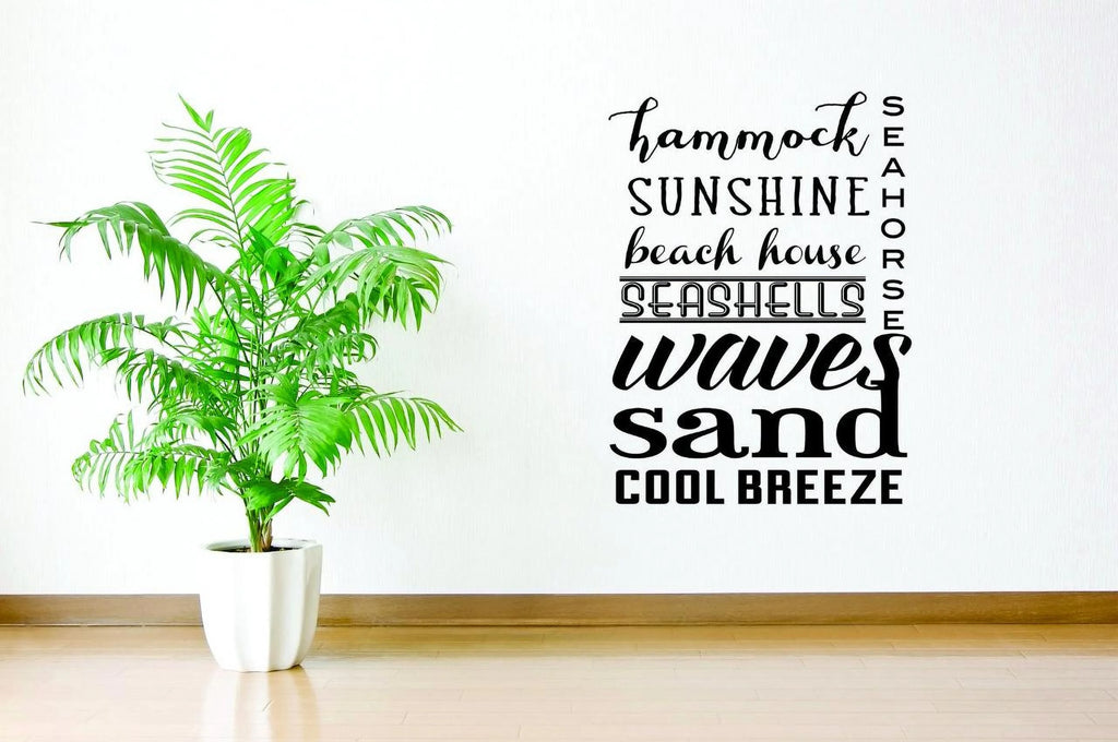 21 Inch x 38 Inch Beach Wall Decal Q264268