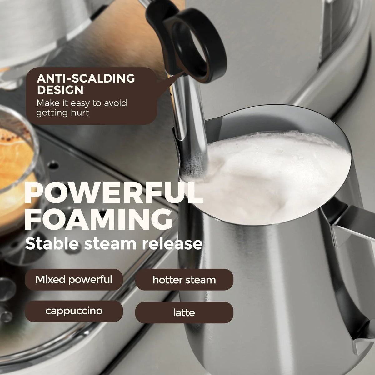 20 Bar Espresso Coffee Maker with Milk Frother N203768