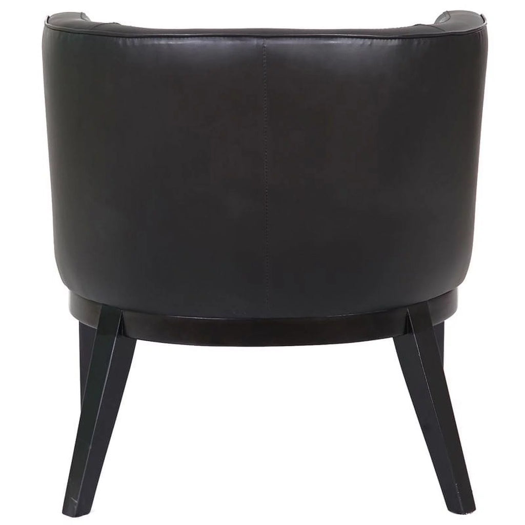 Black Faux Leather Reception Chair U68760
