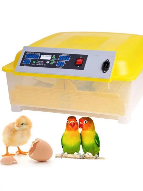 48 Egg Incubator Automatic Digital Clear Hatcher Turning Temperature Control 80W Yellow U978