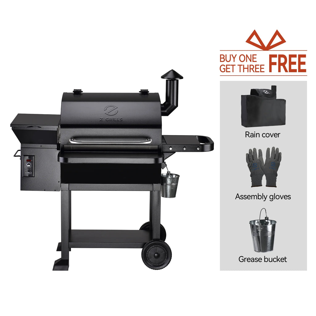 Wood Pellet Grill and Smoker 8-in-1 BBQ Black M3975