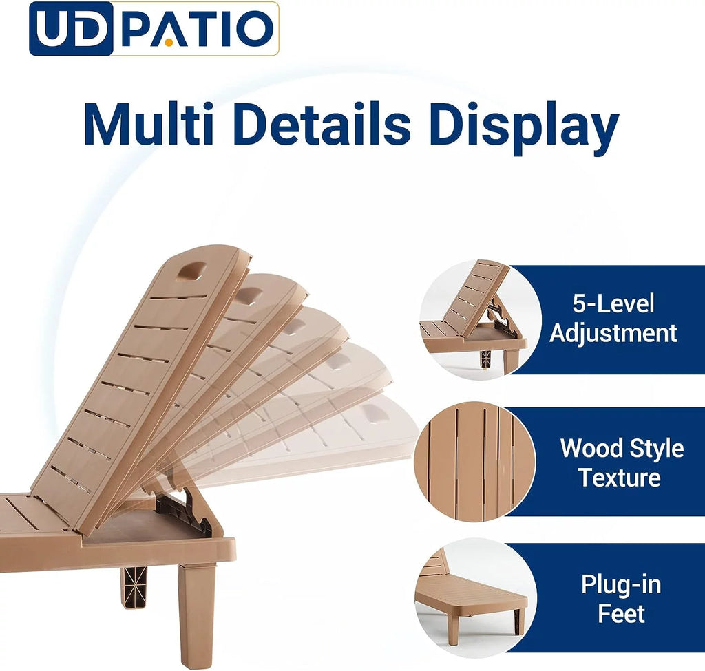 Oversized Outdoor Lounge Chair Set of 2 R976