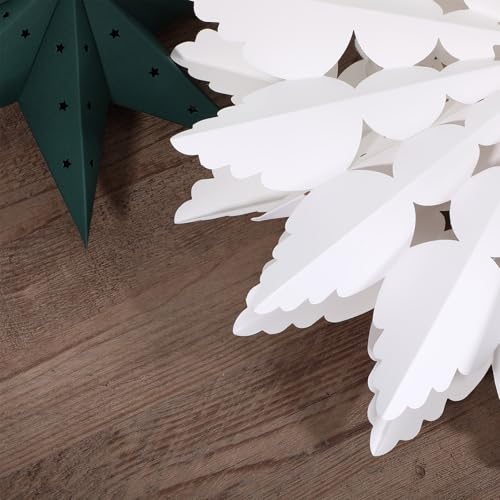 12 Pcs White Paper Star Lanterns I17770