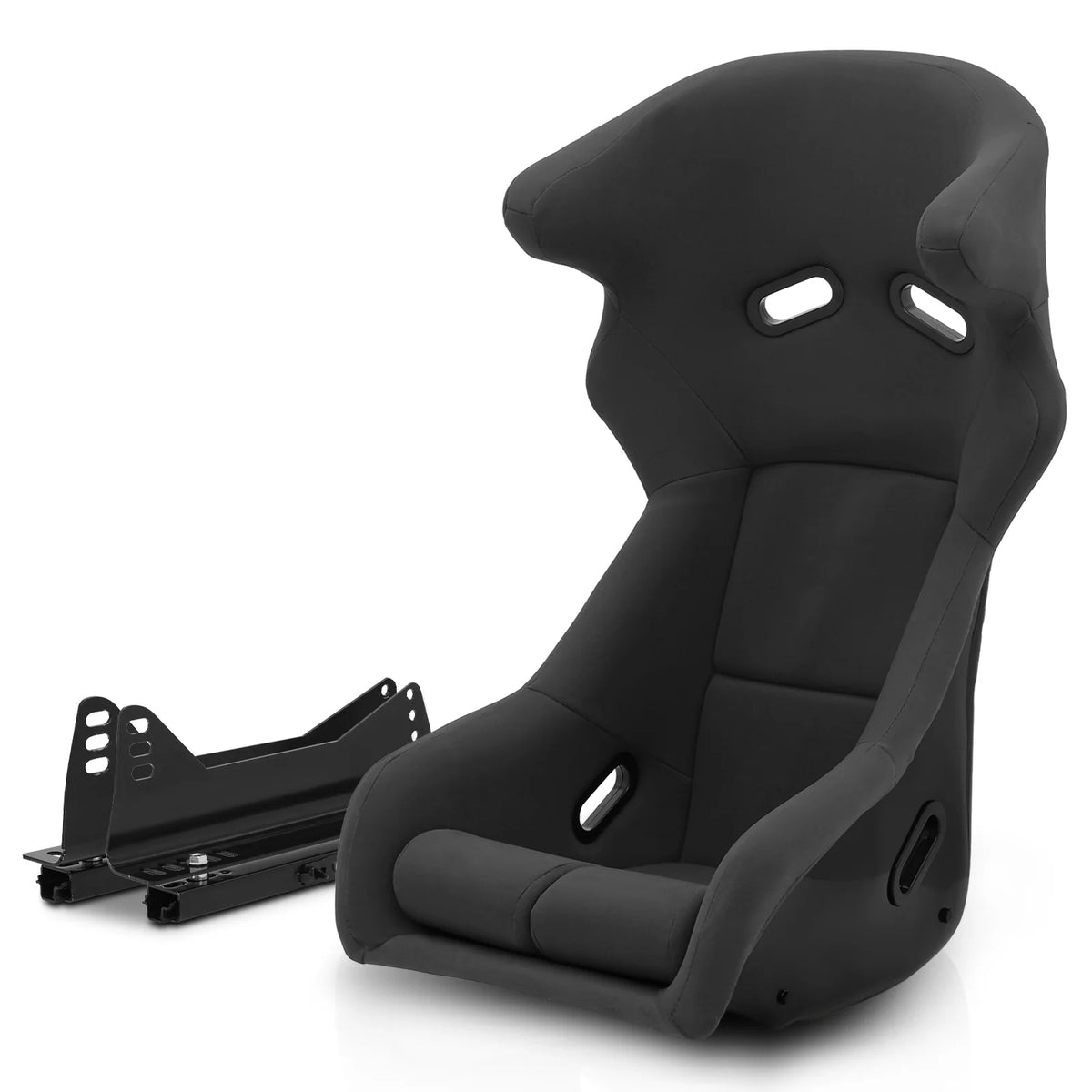 Black Racing Bucket Seat with Adjustable Slide P430086
