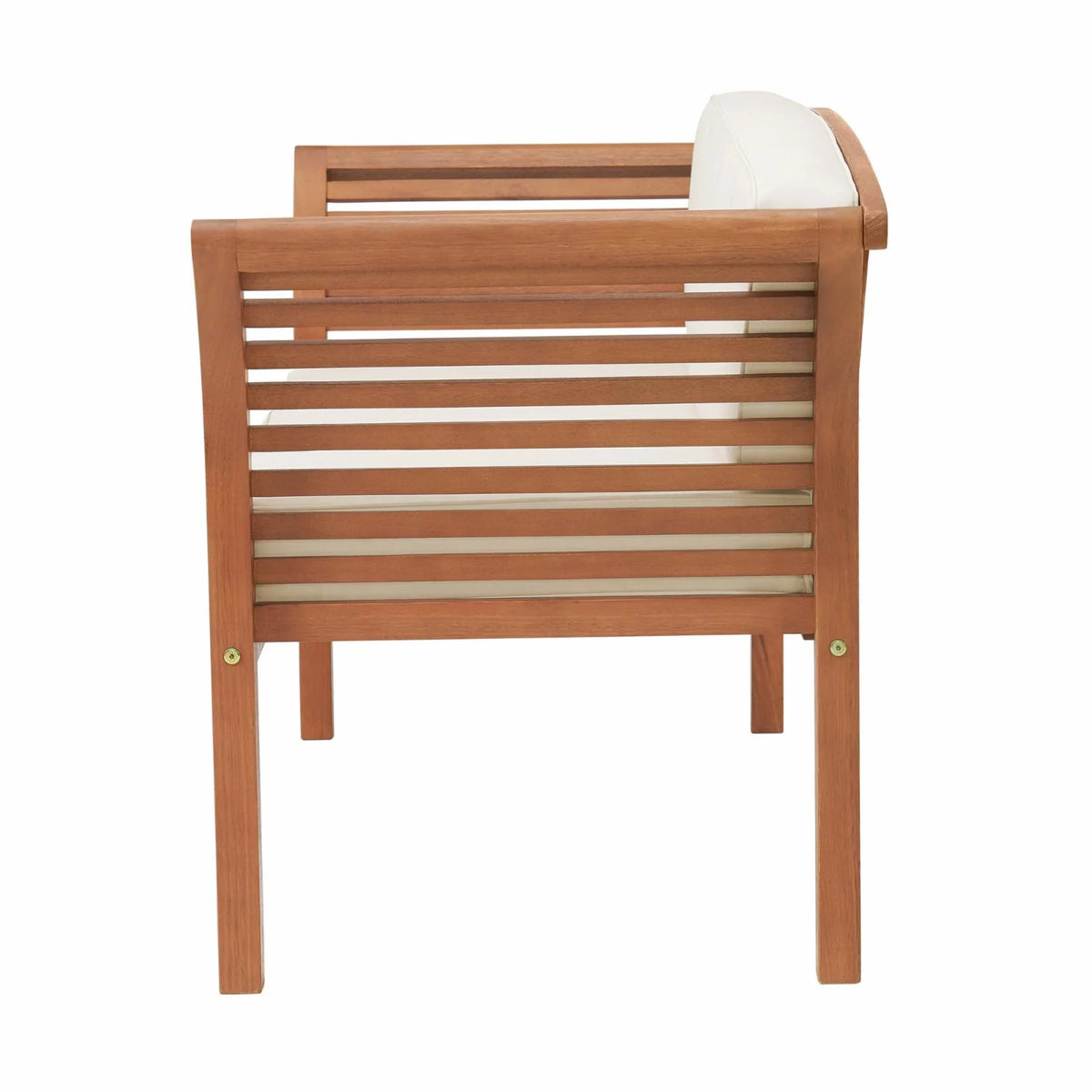 Eucalyptus Wood Outdoor Bench with Cushions N8220