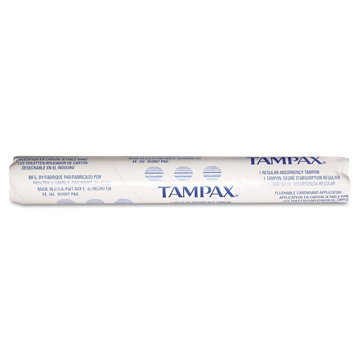 Tampons, Regular Absorbency, 500/Carton E33163