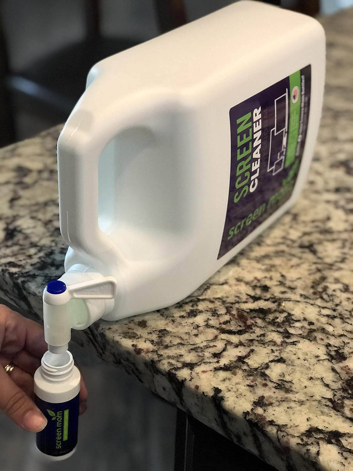 Screen Cleaner Refill Station with Dispensing Tap, 1 Gallon Pack of 2 N3888