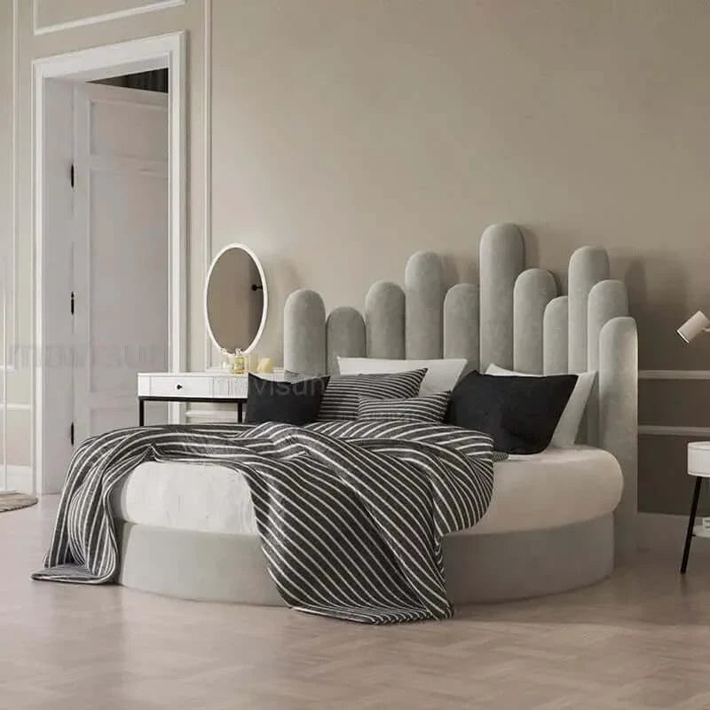 Grey Round Bed X320