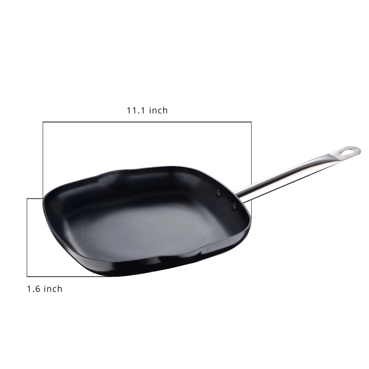 11" Black Cast Aluminum Non Stick Griddle Pan W656810