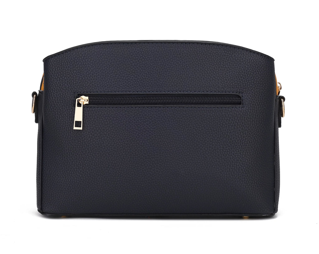 White Vegan Leather Crossbody Bag W3743