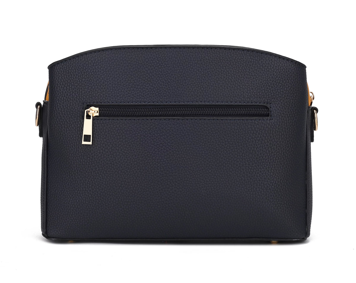 White Vegan Leather Crossbody Bag W3743