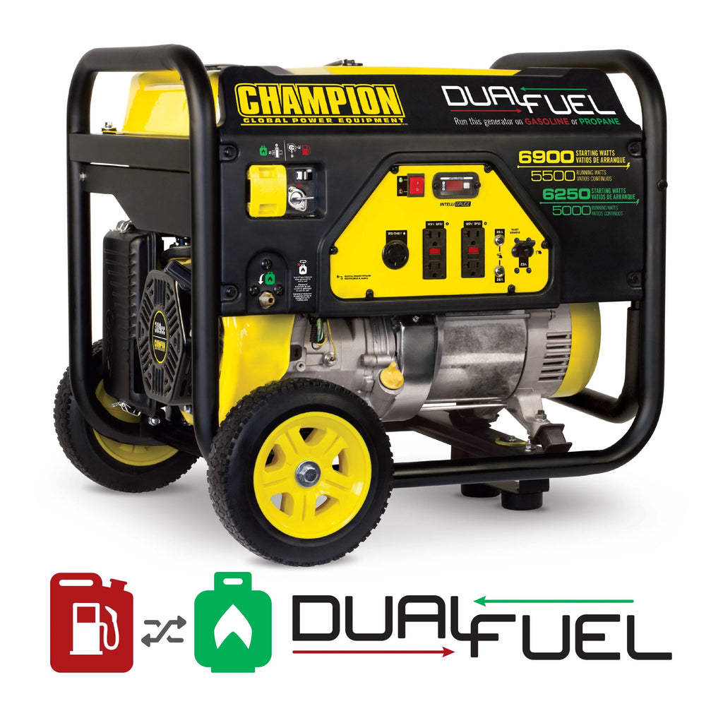 5500 Watt Dual Fuel Portable Generator with Wheel Kit N399039