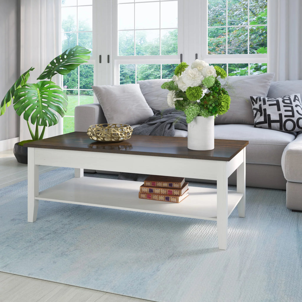 Two Tone Modern Farmhouse Coffee Table C410