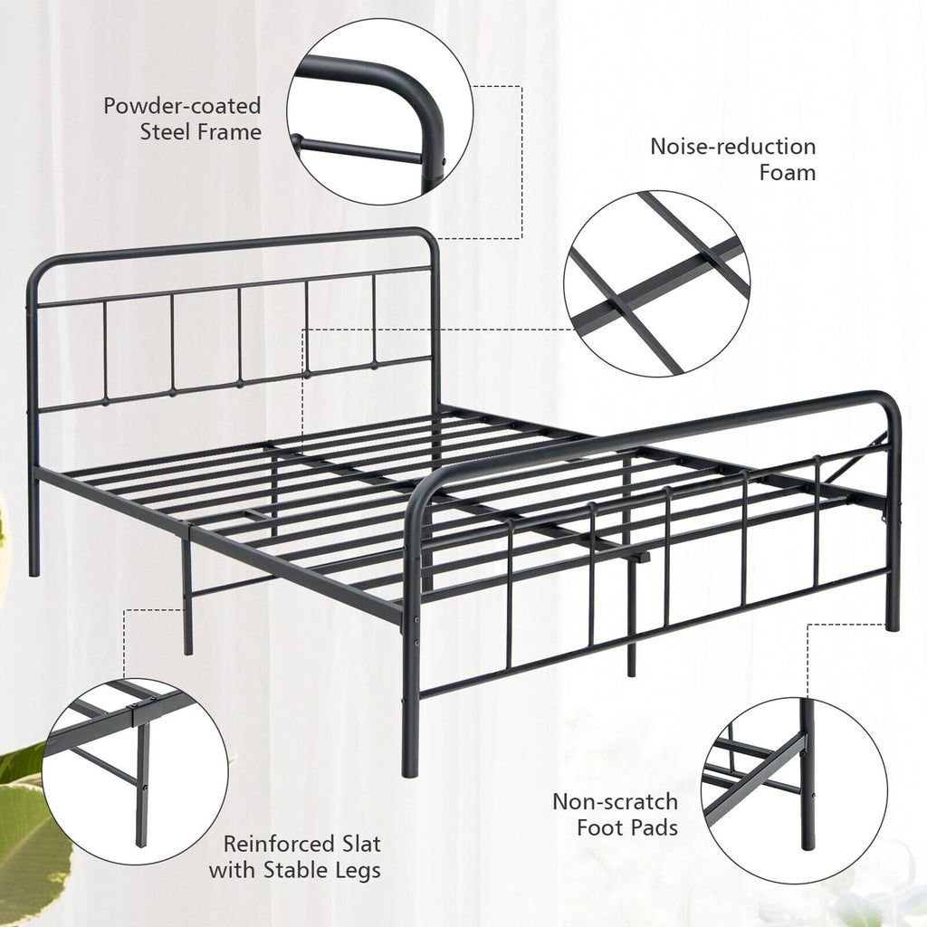 Heavy Duty Metal Platform Bed Frame Y2667