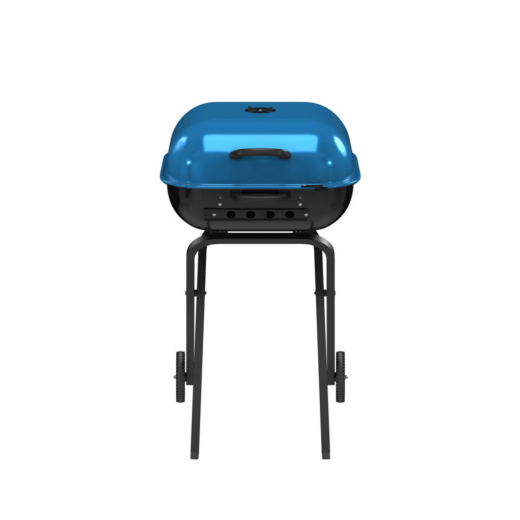 Portable Steel Charcoal Grill in Blue A353