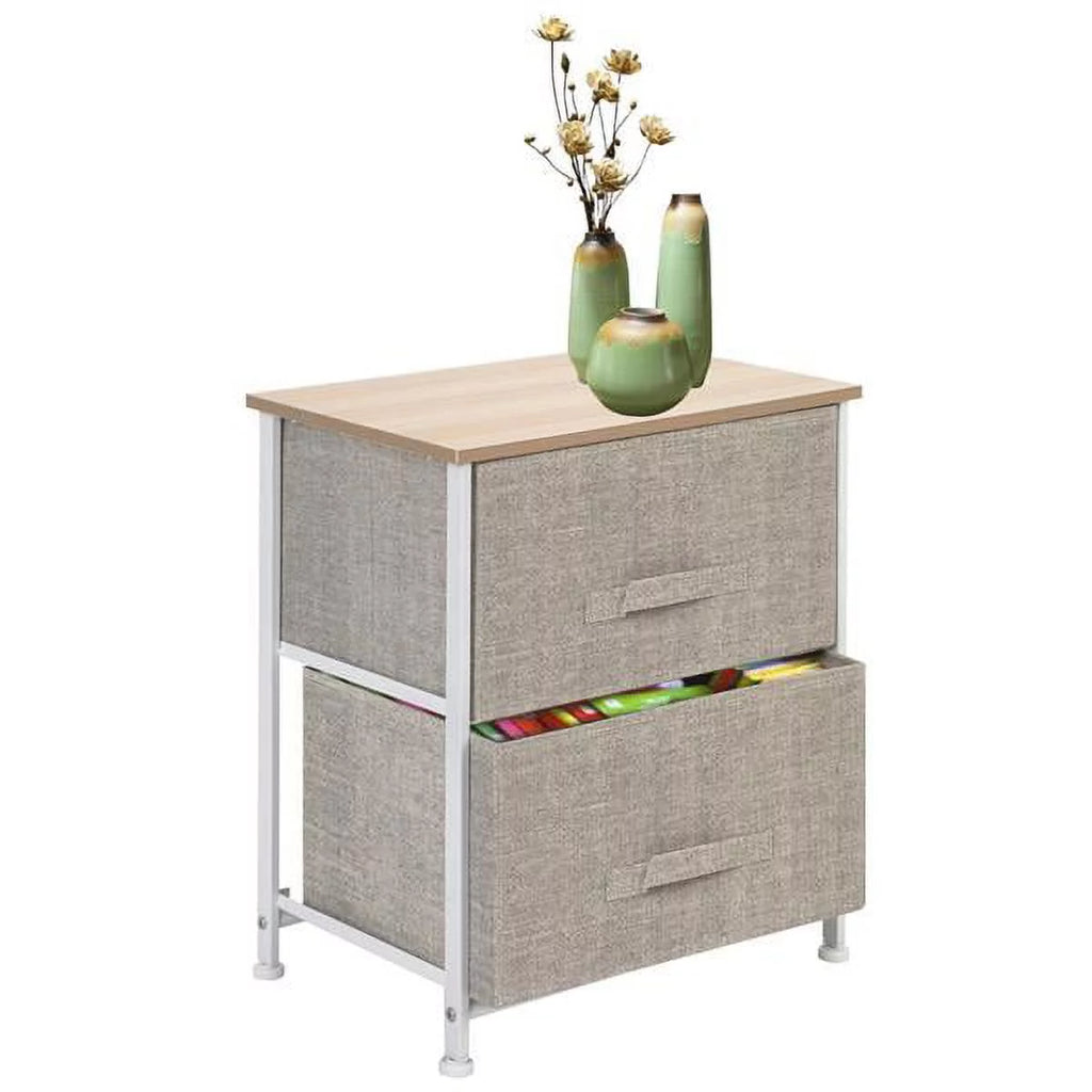 2 Drawer Fabric Nightstand U729441