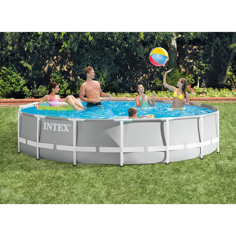 15 Foot x 42 Inch Prism Frame Above Ground Swimming Pool Set with Filter V54117