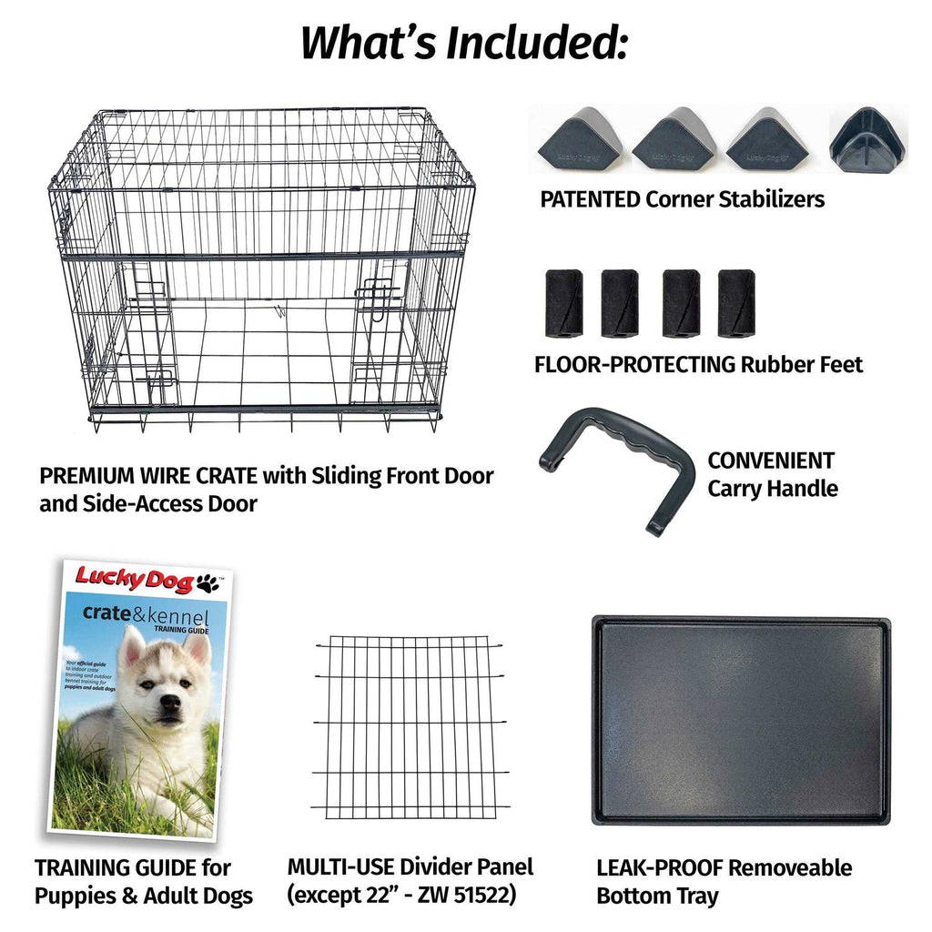 Sliding Double Door Dog Crate Z701