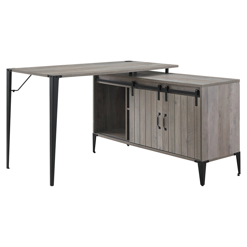Grey Oak and Black Writing Desk R795122