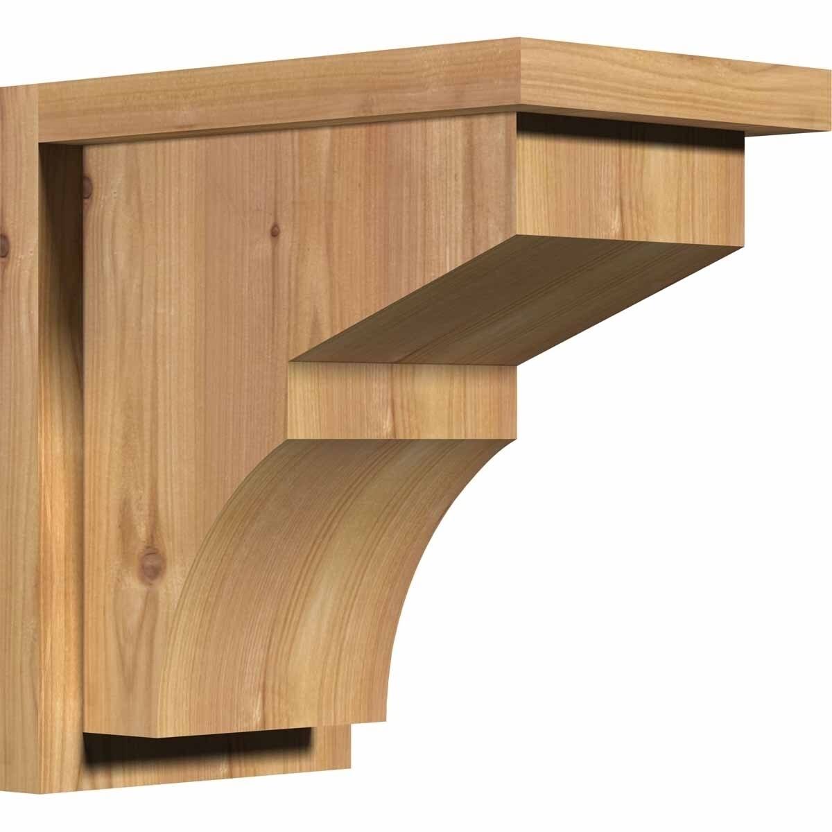 Monterey Smooth Corbel with Backplate, Western Red Cedar N8817