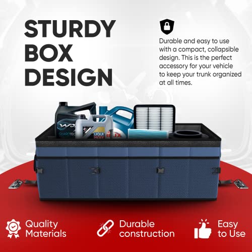Collapsible Multi Compartment Car Trunk Organizer F27344